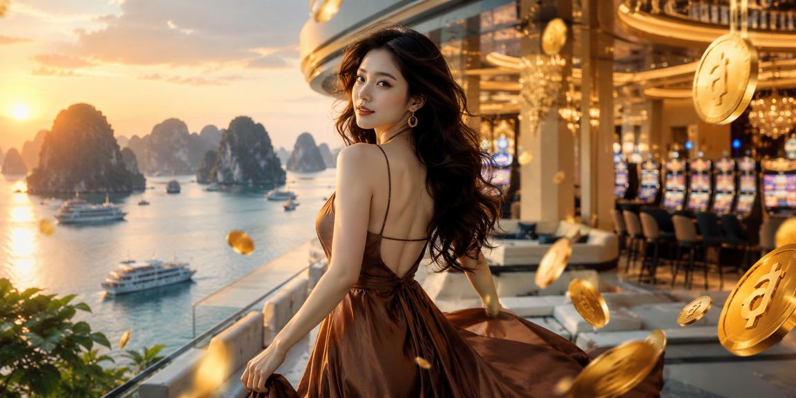 Người dùng ngồi tại quán cà phê Hạ Long truy cập nền tảng casino trực tuyến an toàn